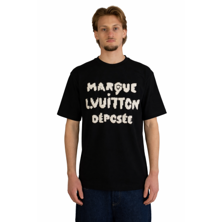T-Shirt Louis Vuitton con firma ricamata