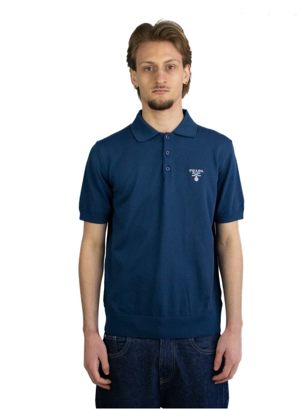Polo Prada con logo bianco