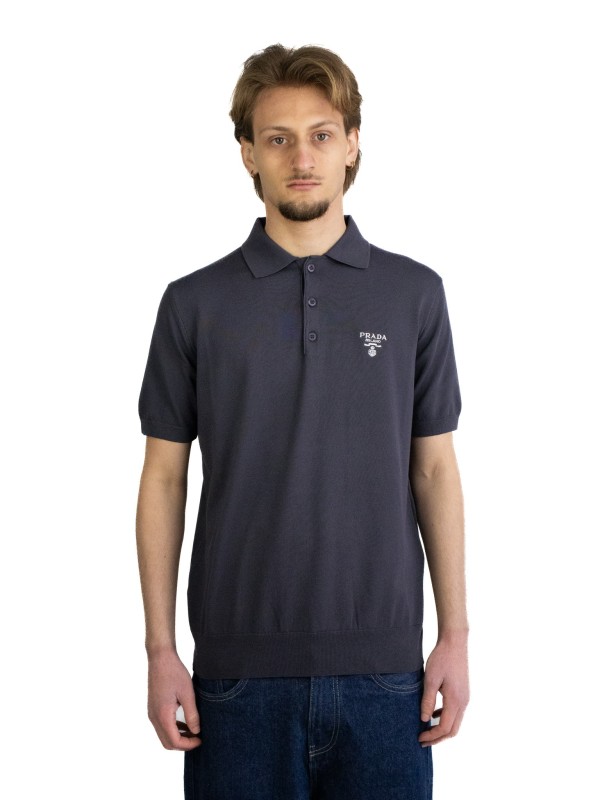 Polo Prada con logo bianco