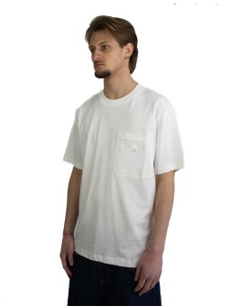 T-Shirt Prada con tasca in re-nylon