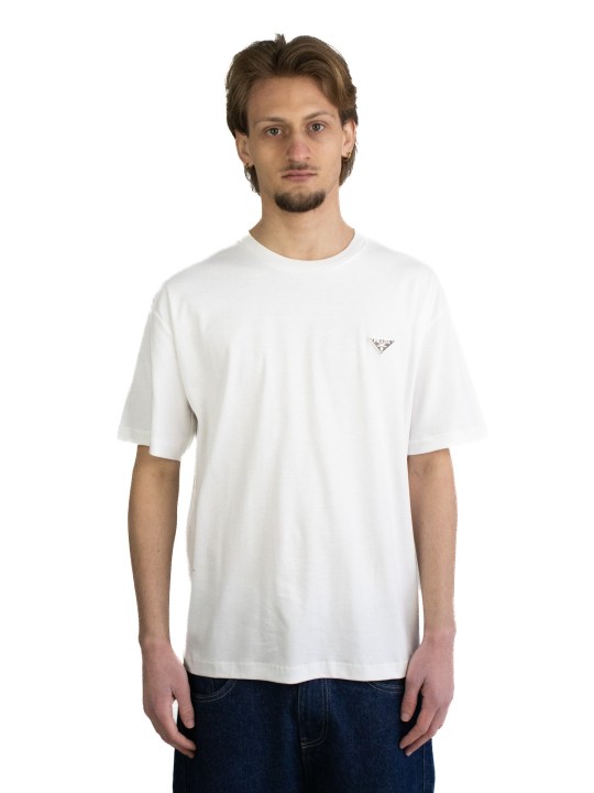 T-Shirt Prada con placca con logo