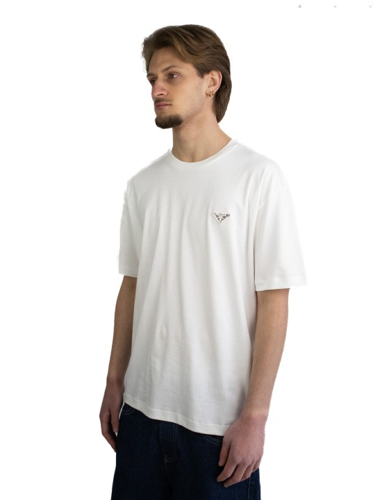 T-Shirt Prada con placca con logo
