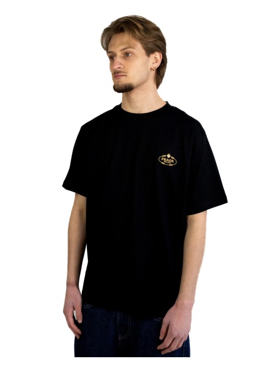 T-Shirt Prada con logo ricamato