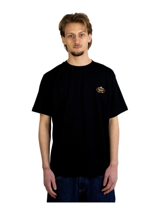 T-Shirt Prada con logo ricamato