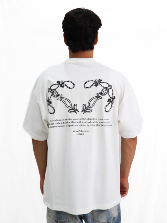 T-Shirt Off White Bandana Arrow Oversized