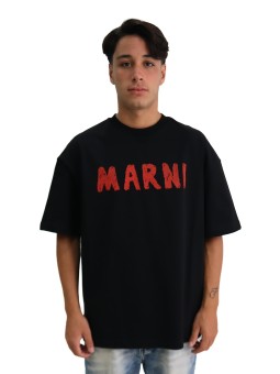 T-Shirt Marni Brush Logo Oversized