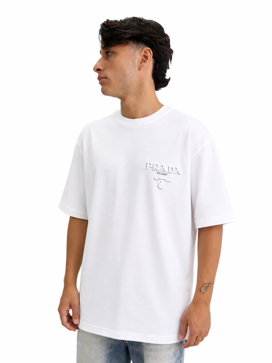 T-Shirt Prada Milano Embossed Logo