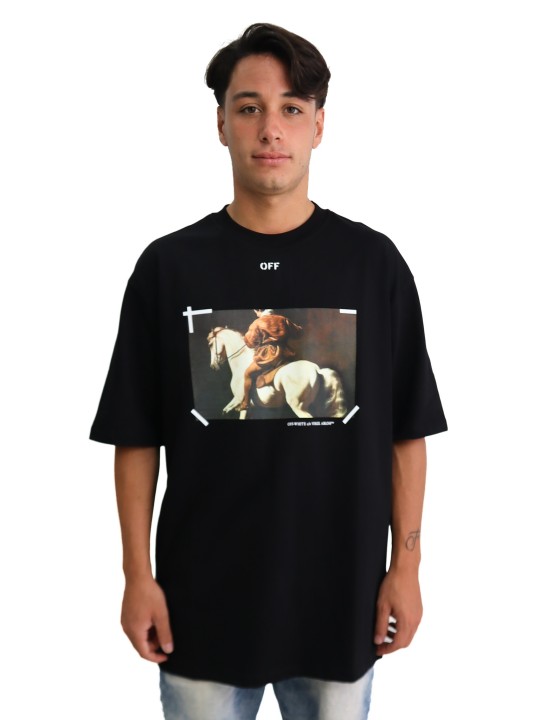T-Shirt Off White Caravaggio Horse Graphic
