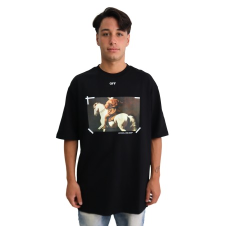 T-Shirt Off White Caravaggio Horse Graphic