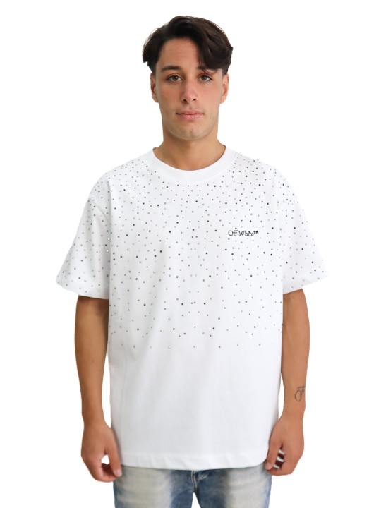 T-Shirt Off White Crystal Logo Tee