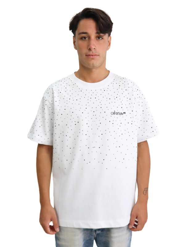 T-Shirt Off White Crystal Logo Tee