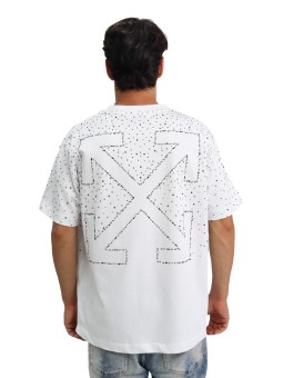 T-Shirt Off White Crystal Logo Tee