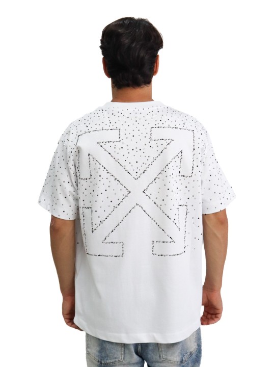T-Shirt Off White Crystal Logo Tee