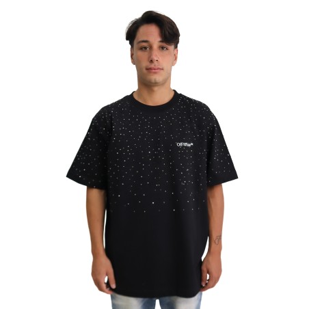 T-Shirt Off White Crystal Logo Tee