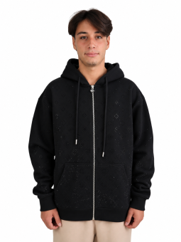Felpa Casablanca Monogram Crystal Zip