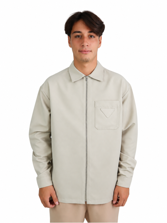 Jacket Prada Overshirt Re-Nylon con Zip