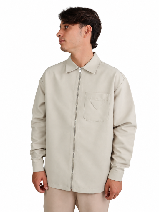 Jacket Prada Overshirt Re-Nylon con Zip