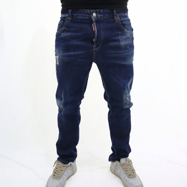 Jeans Dark Wrinkle Blue Wash Super Twinky Dsquared2