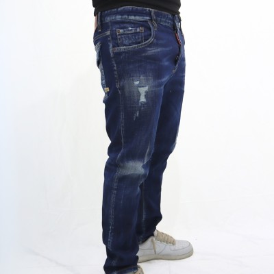 Jeans Dark Wrinkle Blue Wash Super Twinky Dsquared2