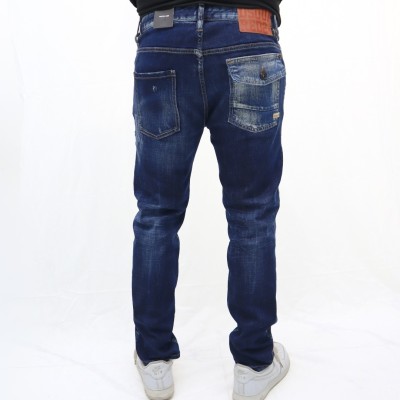 Jeans Dark Wrinkle Blue Wash Super Twinky Dsquared2