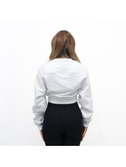 Felpa crop Off White