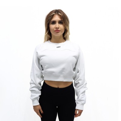 Felpa crop Off White