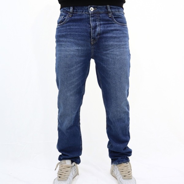 Jeans regular in denim Prada