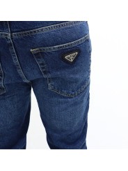Jeans regular in denim Prada