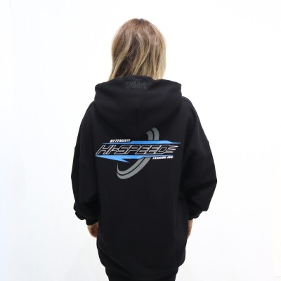 Felpa nera con cappuccio Vetements Hi-Speed Hoodie