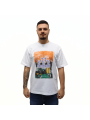 T-shirt in cotone con decoro grafico Louis Vuitton